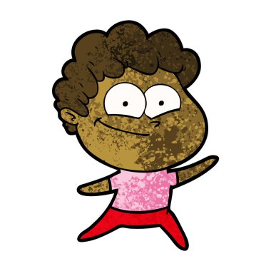 vektör çizim karikatür mutlu adam