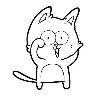 komik karikatür kedi vektör çizim