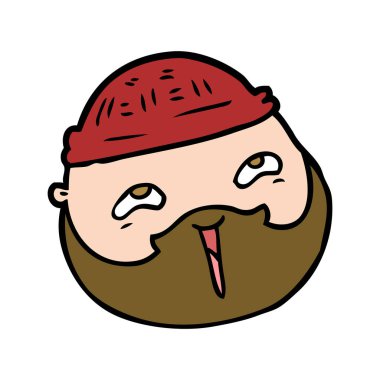 çizgi film sakallı erkek yüz