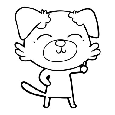 Çizgi film köpeğinin vektör çizimi