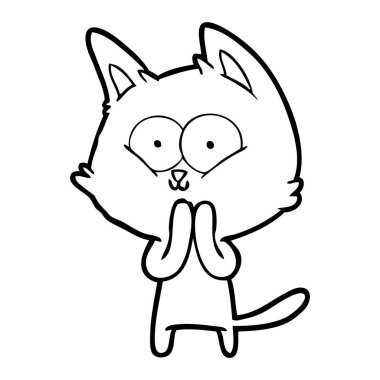 Çizgi film kedisinin vektör çizimi