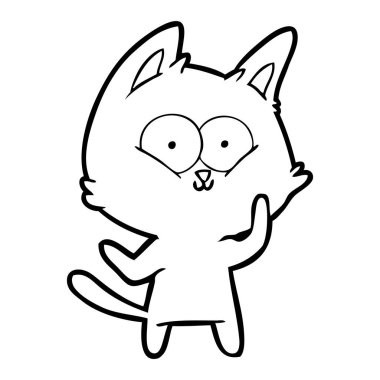 Çizgi film kedisinin vektör çizimi