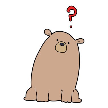 Çizgi film ayısının vektör çizimi