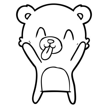kaba karikatür ayı vektör çizim