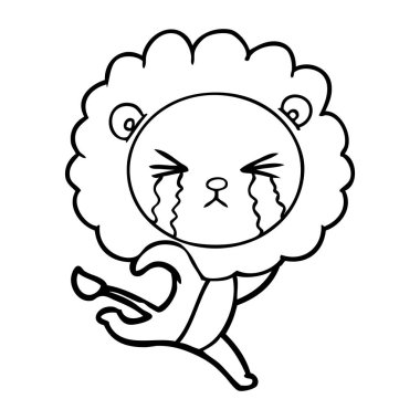 Aslan kaçmak ağlıyor çizgi film