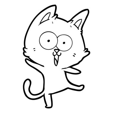 komik karikatür kedi vektör çizim