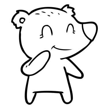 Kutup ayısı karikatür gülümseyen