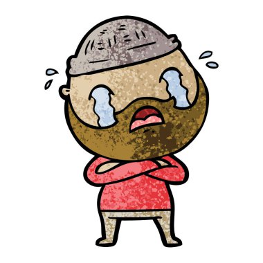 sakallı adam ağlıyor çizgi film