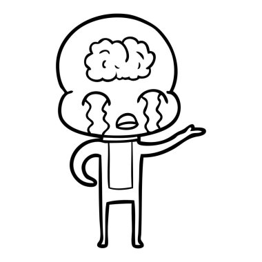 büyük beyin uzaylı ağlıyor çizgi film