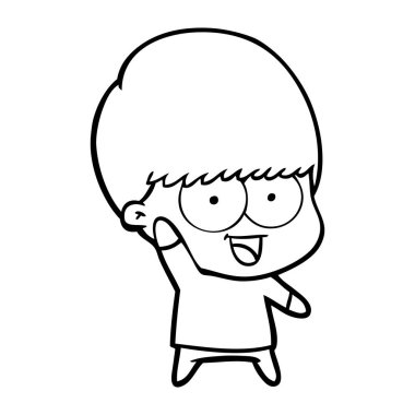 Sallayarak mutlu çizgi film çocuk