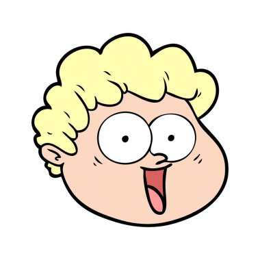 vektör çizim karikatür erkek yüz