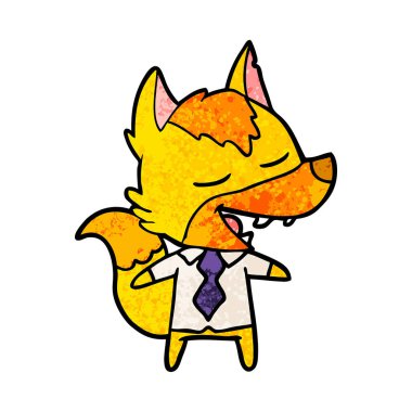 Çizgi film tilkisinin vektör çizimi