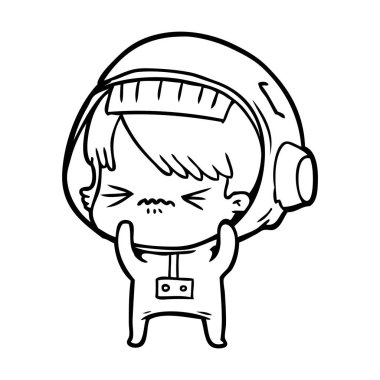 kızgın çizgi film alan kız