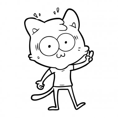 vektör çizim karikatür sürpriz kedi