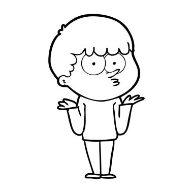 vektör çizim karikatür meraklı çocuk