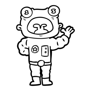 çizgi film garip uzaylı sallayarak