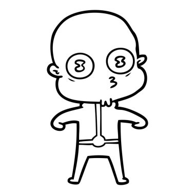 çizgi film garip kel uzay adamı