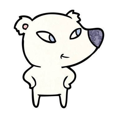 Karikatür kutup ayısının vektör çizimi