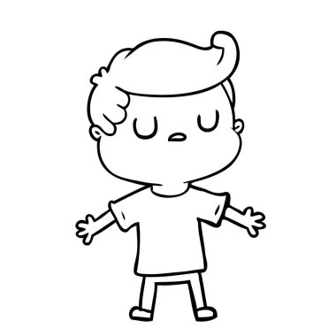 vektör çizim karikatür uzak adam