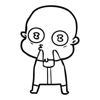 çizgi film garip kel uzay adamı