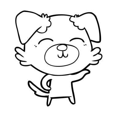 Çizgi film köpeğinin vektör çizimi