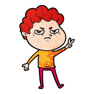 vektör çizim karikatür kızgın adam