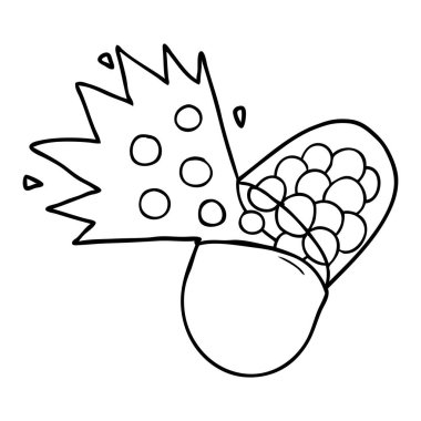 çizgi film güçlü tıp vektör çizim