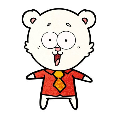 Karikatür kutup ayısının vektör çizimi