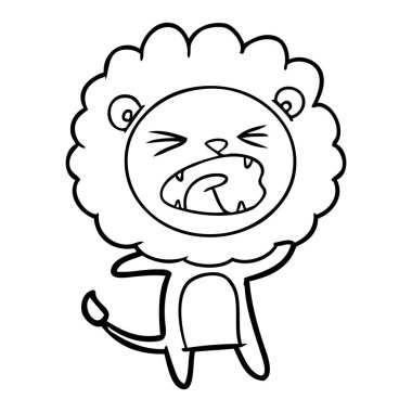 Çizgi film aslanının vektör çizimi