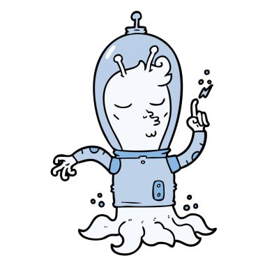 Çizgi film uzaylılarının vektör çizimi