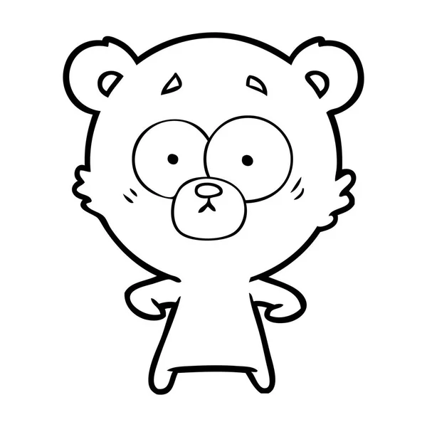 Sorprendido Oso Polar Dibujos Animados — Vector de stock