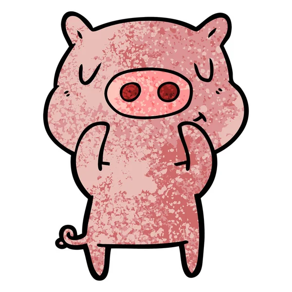 Illustration Vectorielle Contenu Dessin Animé Porc — Image vectorielle