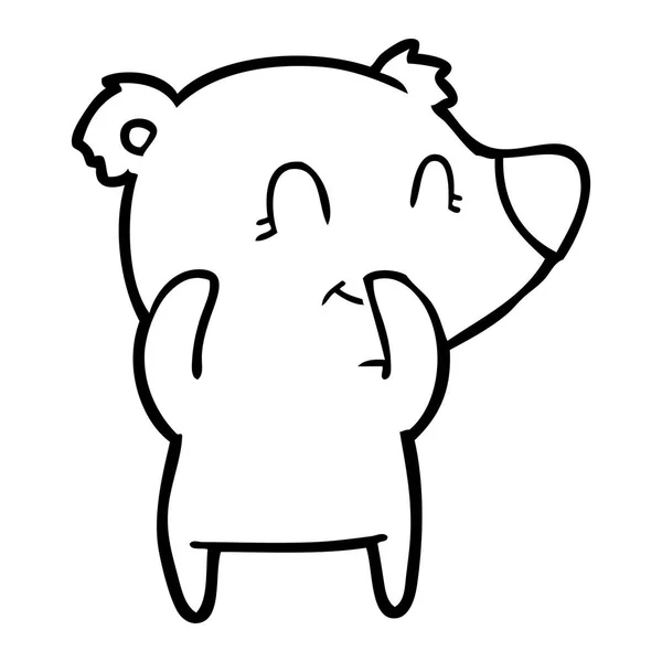 Desenho Animado Urso Polar Risonho — Vetor de Stock