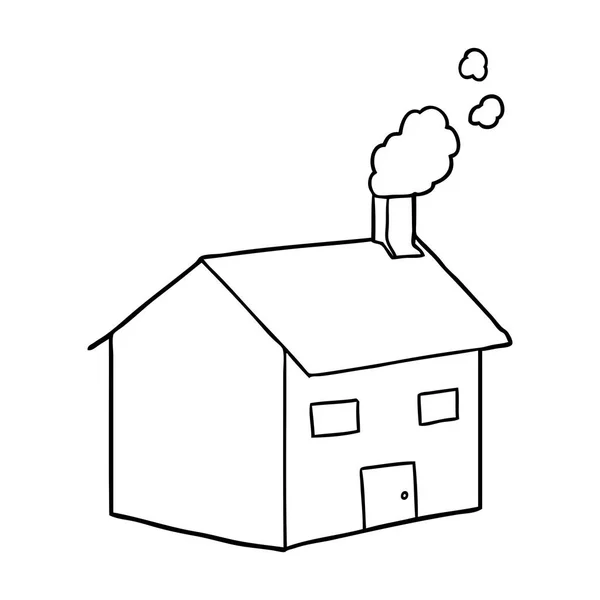 Vector Illustration Cartoon House — Stock Vector