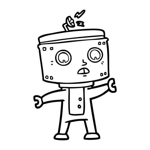 Ilustración Vectorial Del Robot Dibujos Animados — Archivo Imágenes Vectoriales