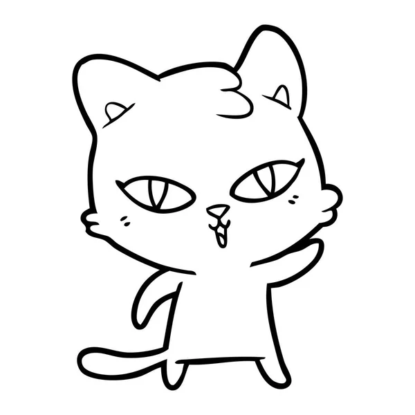 Vektor Illustration Der Cartoon Katze — Stockvektor