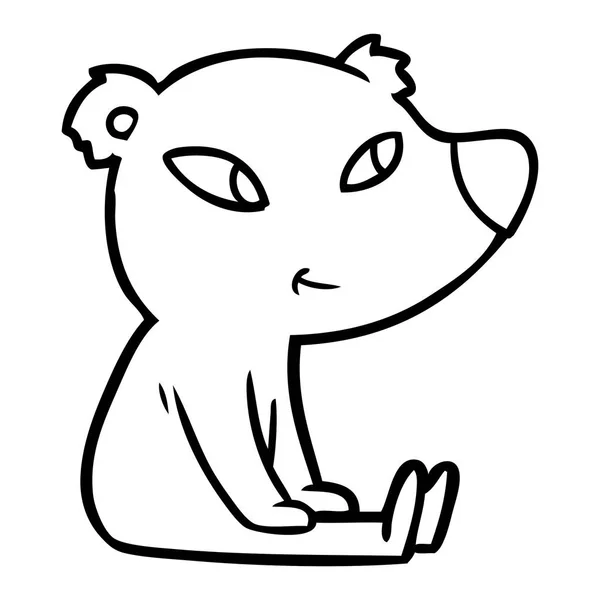 Vektor Illustration Des Niedlichen Cartoon Bären — Stockvektor