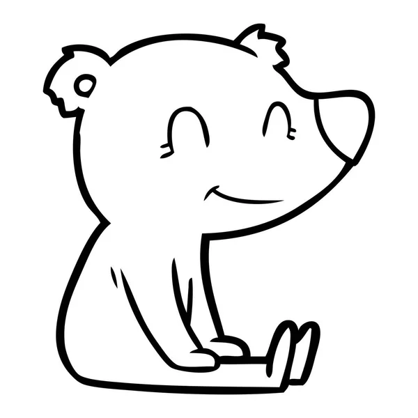 Vectorillustratie Van Vergadering Van Bear Cartoon — Stockvector