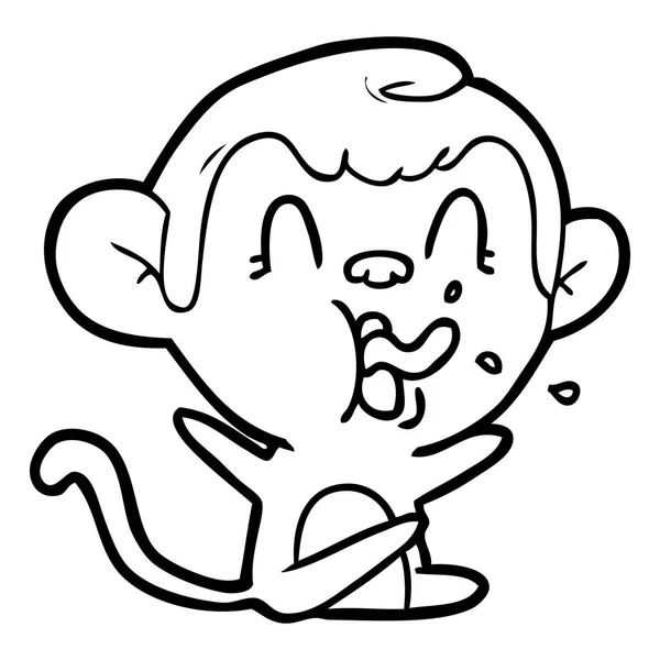 Векторна Ілюстрація Божевільної Мультяшної Мавпи — стоковий вектор
