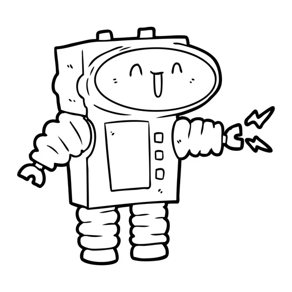 Ilustración Vectorial Del Robot Dibujos Animados — Archivo Imágenes Vectoriales