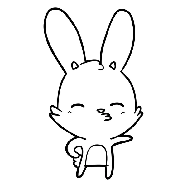 Vektorové Ilustrace Zvědavý Bunny Karikatura — Stockový vektor