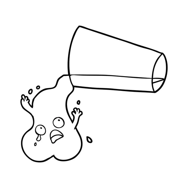 Vectorillustratie Van Stromende Water Cartoon — Stockvector