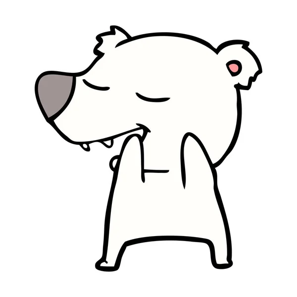 Vektorová Ilustrace Kresleného Ledního Medvěda — Stockový vektor