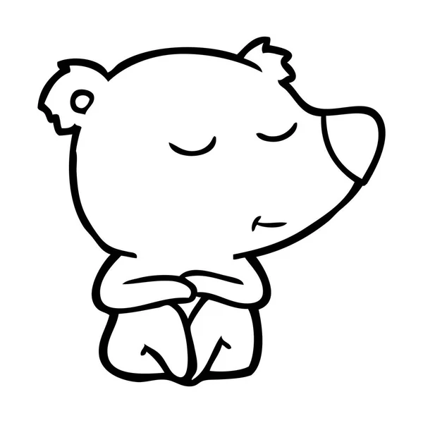 Ευτυχισμένος Γελοιογραφία Πολική Αρκούδα — Διανυσματικό Αρχείο