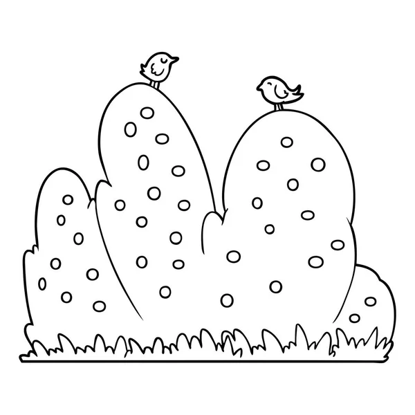 Vectorillustratie Van Cartoon Hedge — Stockvector