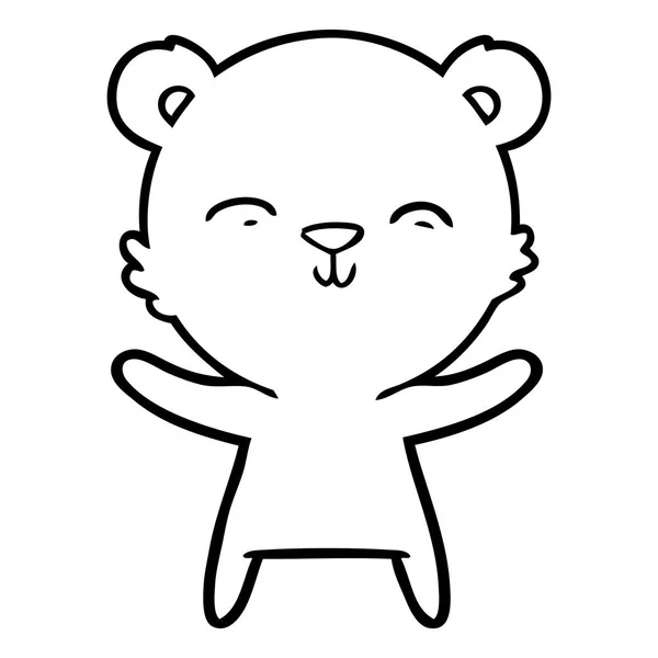 Glücklicher Cartoon Eisbär — Stockvektor