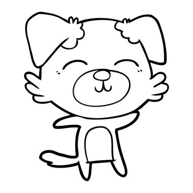 Çizgi film köpeğinin vektör çizimi
