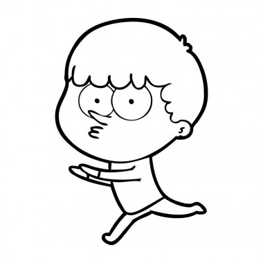 vektör çizim karikatür meraklı çocuk