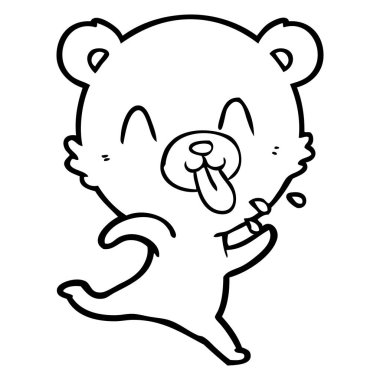 dilini kaba karikatür kutup ayısı