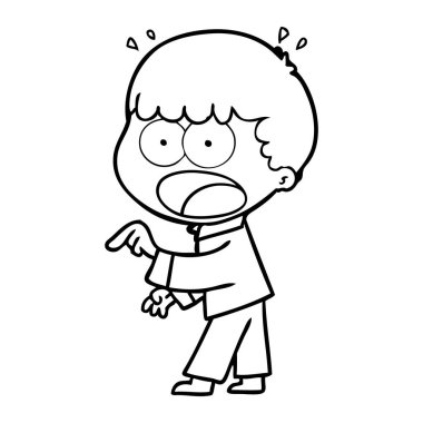 karikatür şok adam işaret ediyor